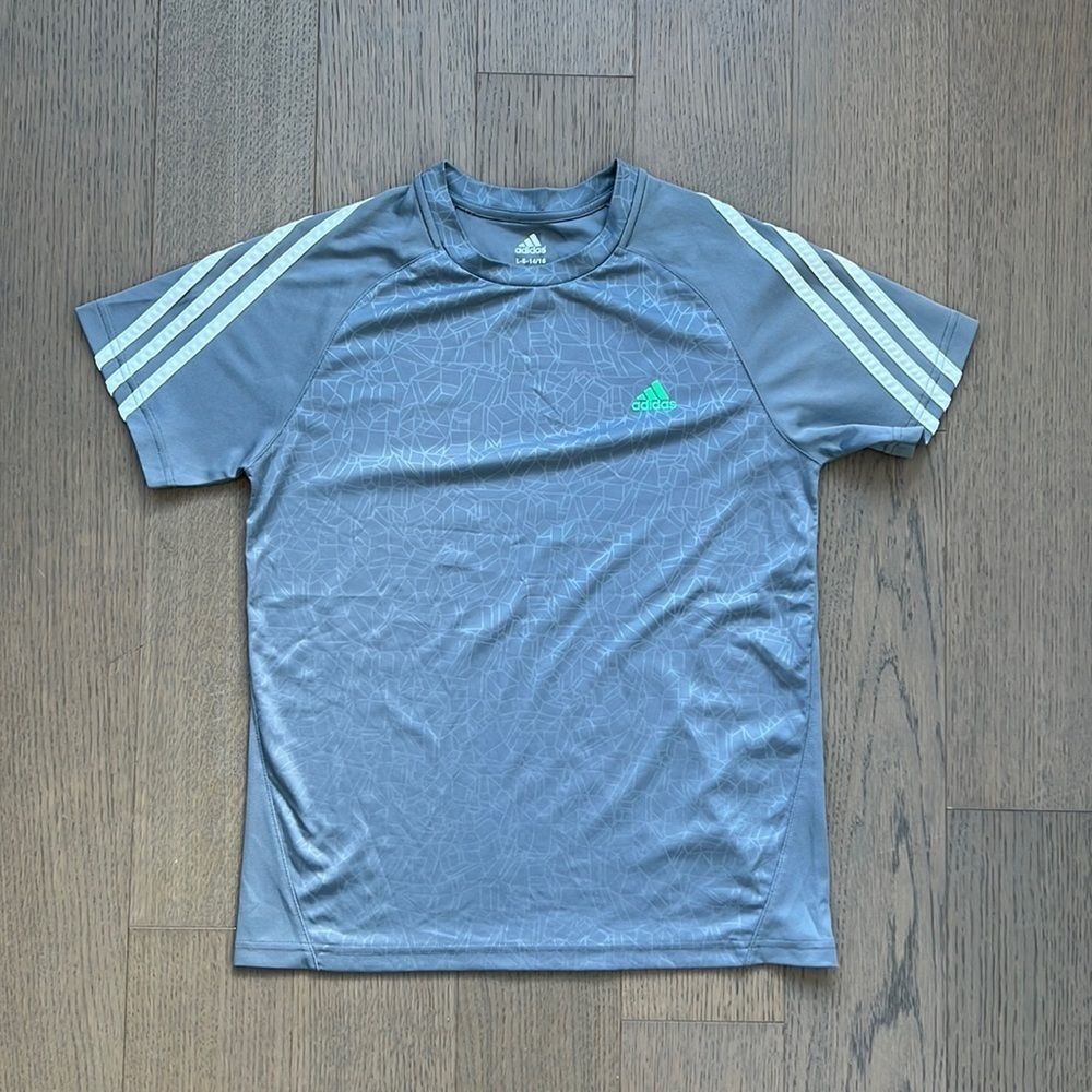 Adidas Climalite Boys T-Shirt Grey L (14/16)